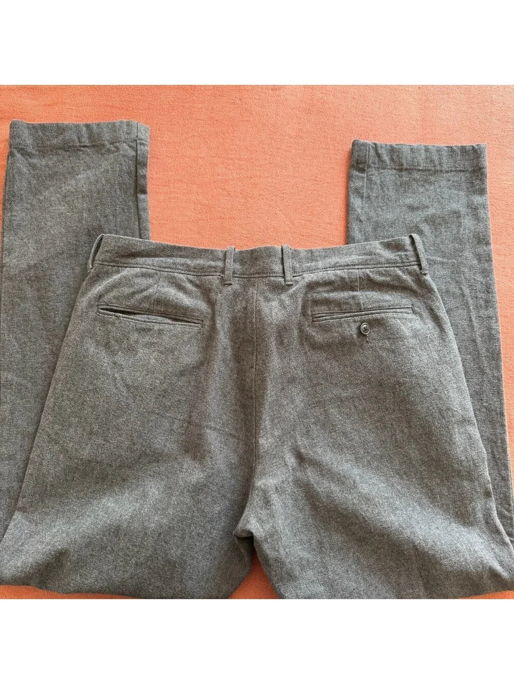Rare J.Crew 770 Straight Brushed Twill Pants Salt & Pepper Gray Slacks 34x32